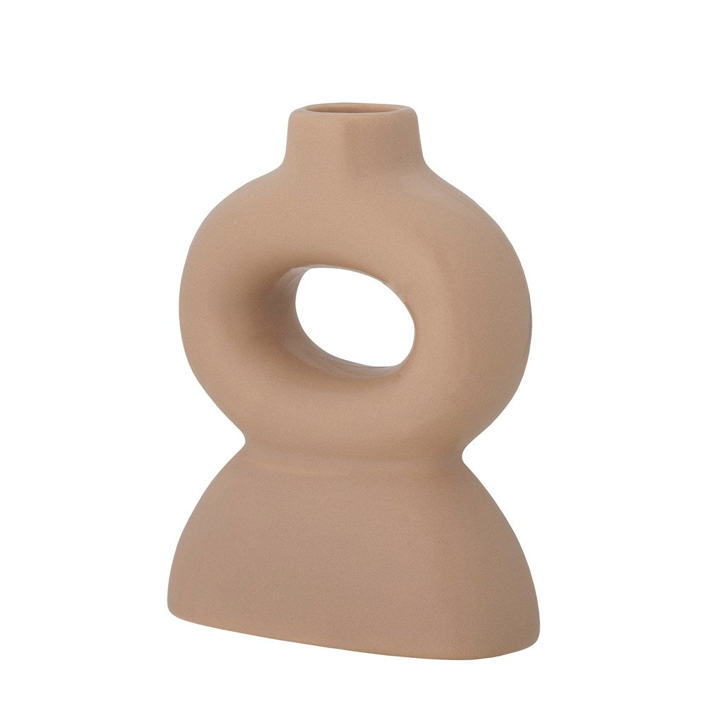 BLOOMINGVILLE - Luiss Candlestick, Brown, Stoneware