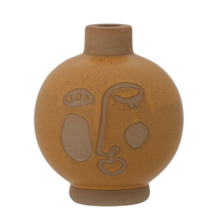 BLOOMINGVILLE-Jilian Candlestick, Brown, Stoneware