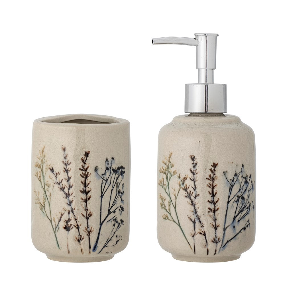 BLOOMINGVILLE - BEA Bathroom Set, Nature, Stoneware