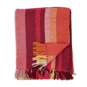 Creative Collection-Amra Throw, Red, Cotton