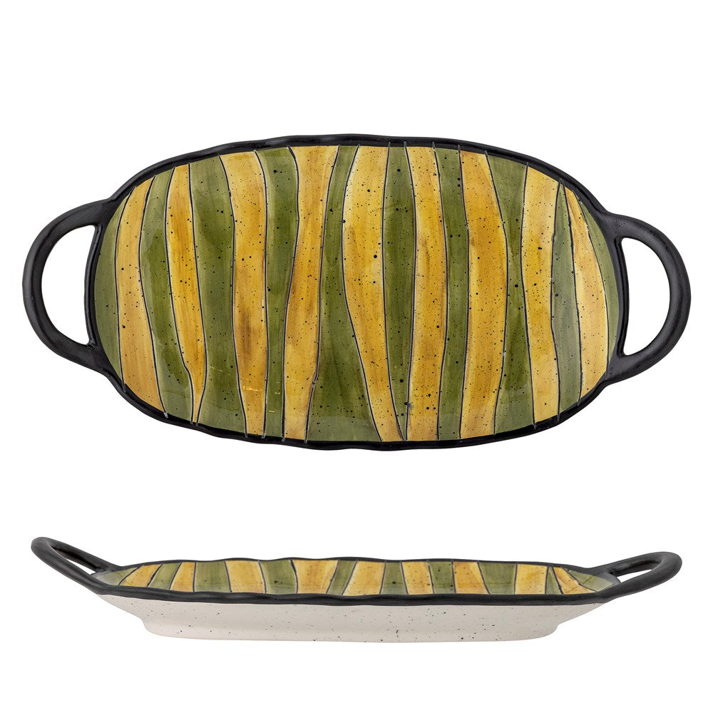 Creative Collection-Lilie Serving Plate, Green, Stoneware