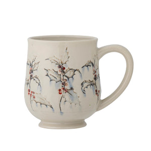 CHRISTMAS-Hollie Mug, Green, Stoneware