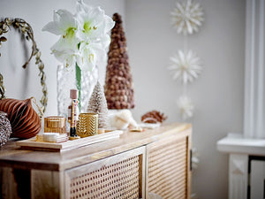 CHRISTMAS-Sanga Tray w/Votive, Brown, Glass