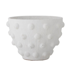 BLOOMINGVILLE-Rokiya Deco Flowerpot, White, Terracotta