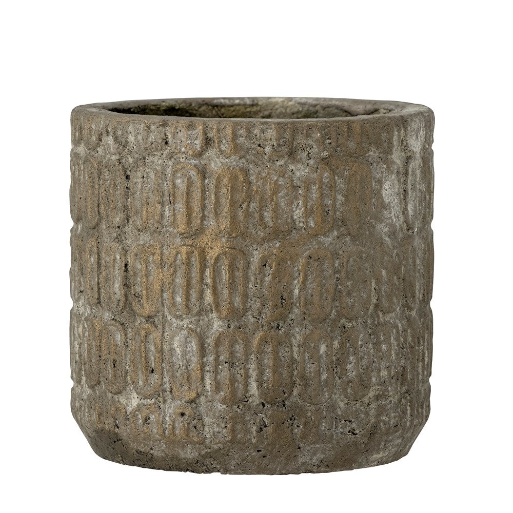 BLOOMINGVILLE-Benas Deco Flowerpot, Grey, Cement