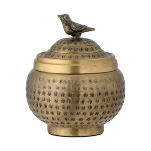 CREATIVE COLLECTION-Jeannie Jar w/Lid, Brass, Aluminum