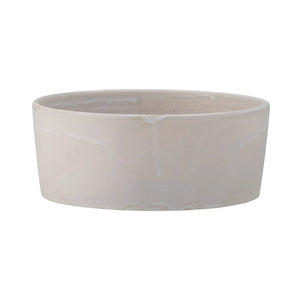 BLOOMINGVILLE-Buddy Pet Bowl, White, Stoneware