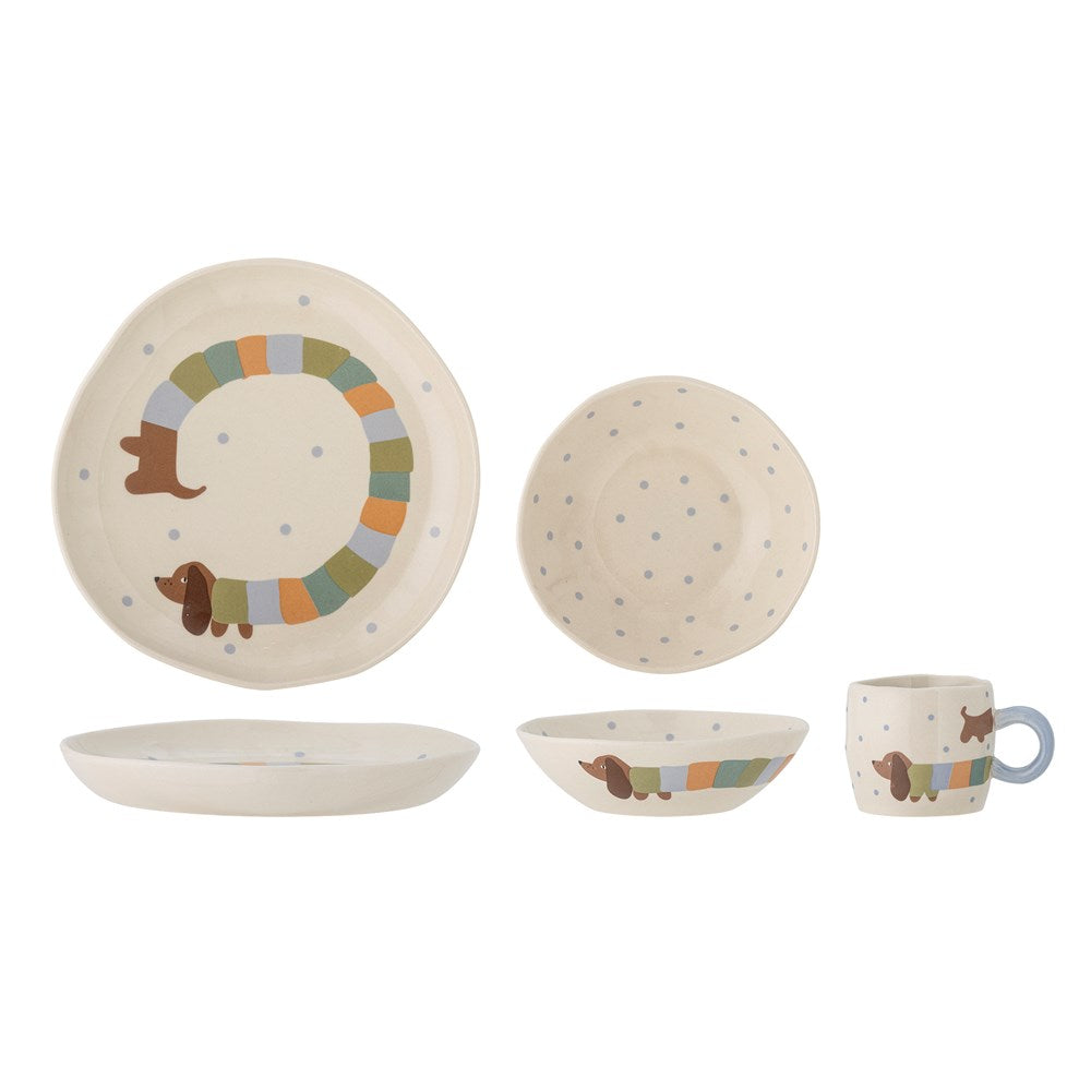BLOOMINGVILLE-Charlie Tableware Set, Blue, Stoneware