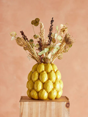 Creative Collection-Limone Vase, Yellow, Stoneware