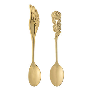 CHRISTMAS-Liani Cutlery, Gold, Stainless Steel