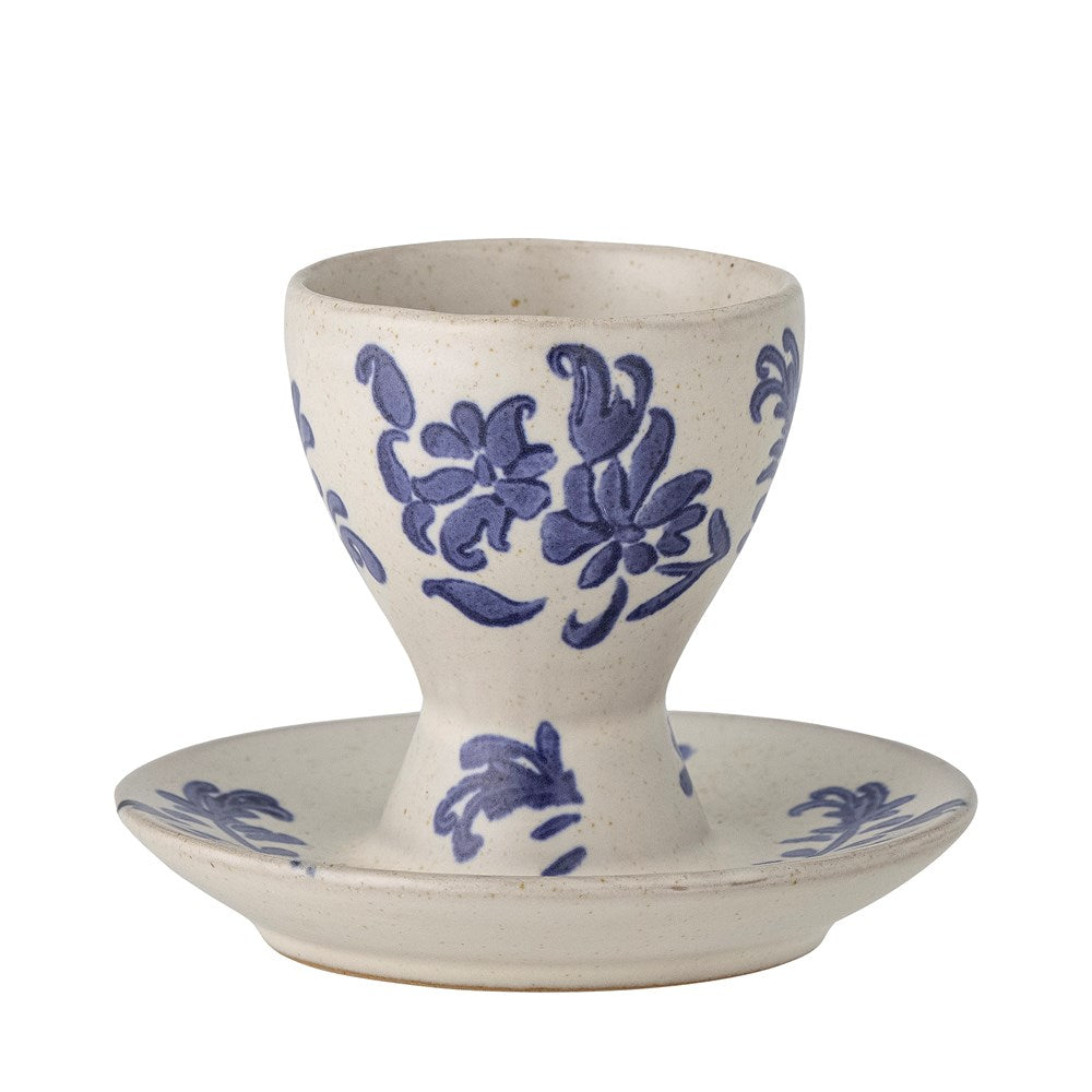Creative Collection-Petunia Egg Cup, Blue, Stoneware