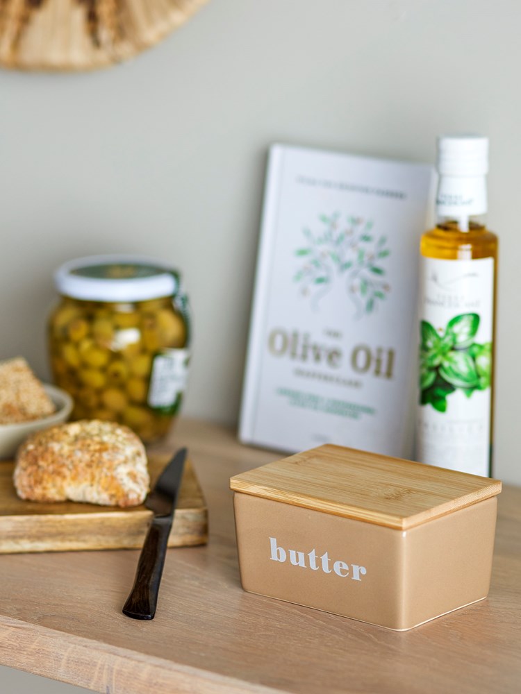 BLOOMINGVILLE-Hanyu Butter Box, Brown, Stoneware