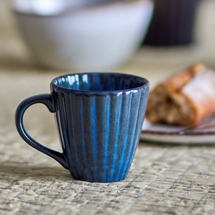 BLOOMINGVILLE-Latina Mug, Dark Blue, Stoneware