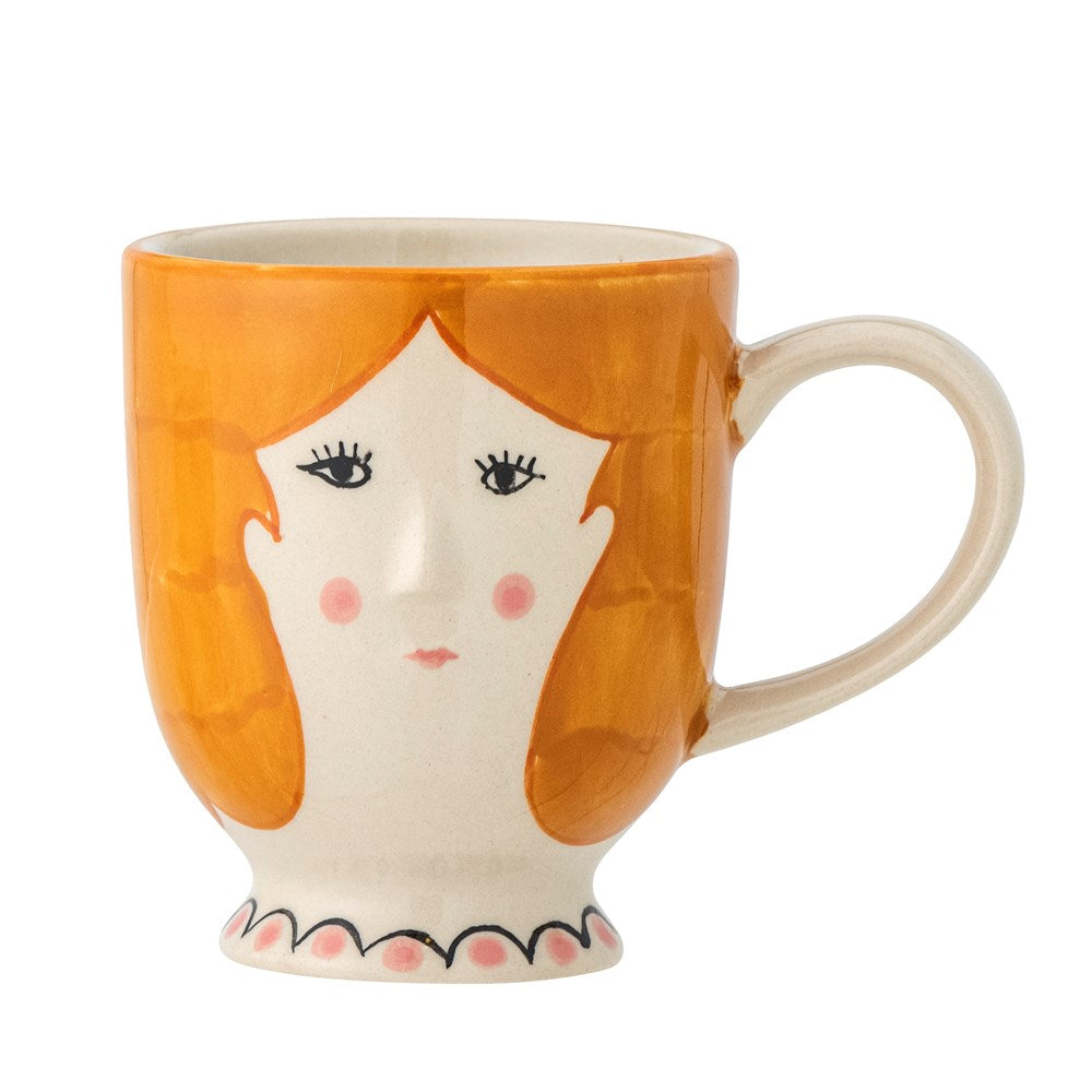 Bloomingville-Jaya Cup, Orange, Stoneware