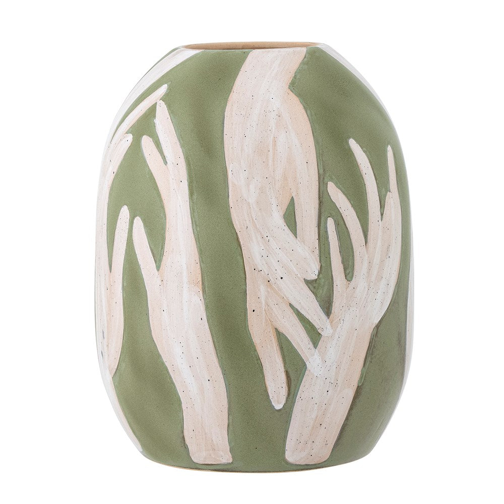 Bloomingville-Adalena Vase, Green, Stoneware