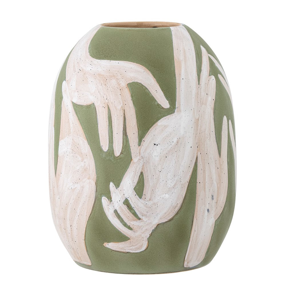 Bloomingville-Adalena Vase, Green, Stoneware