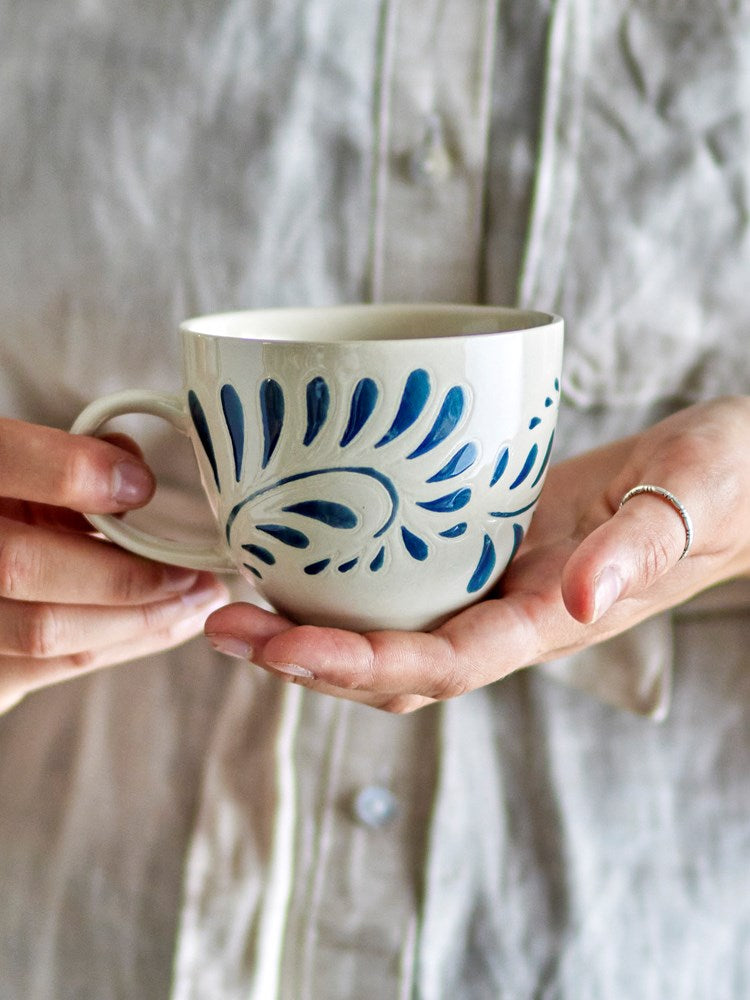 Bloomingville-Heikki Cup, Blue, Stoneware