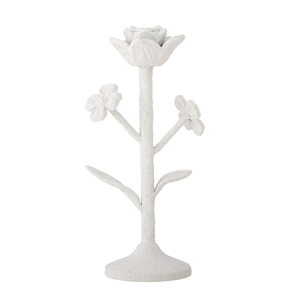 BLOOMINGVILLE-Ranin Candle Holder, White, Iron