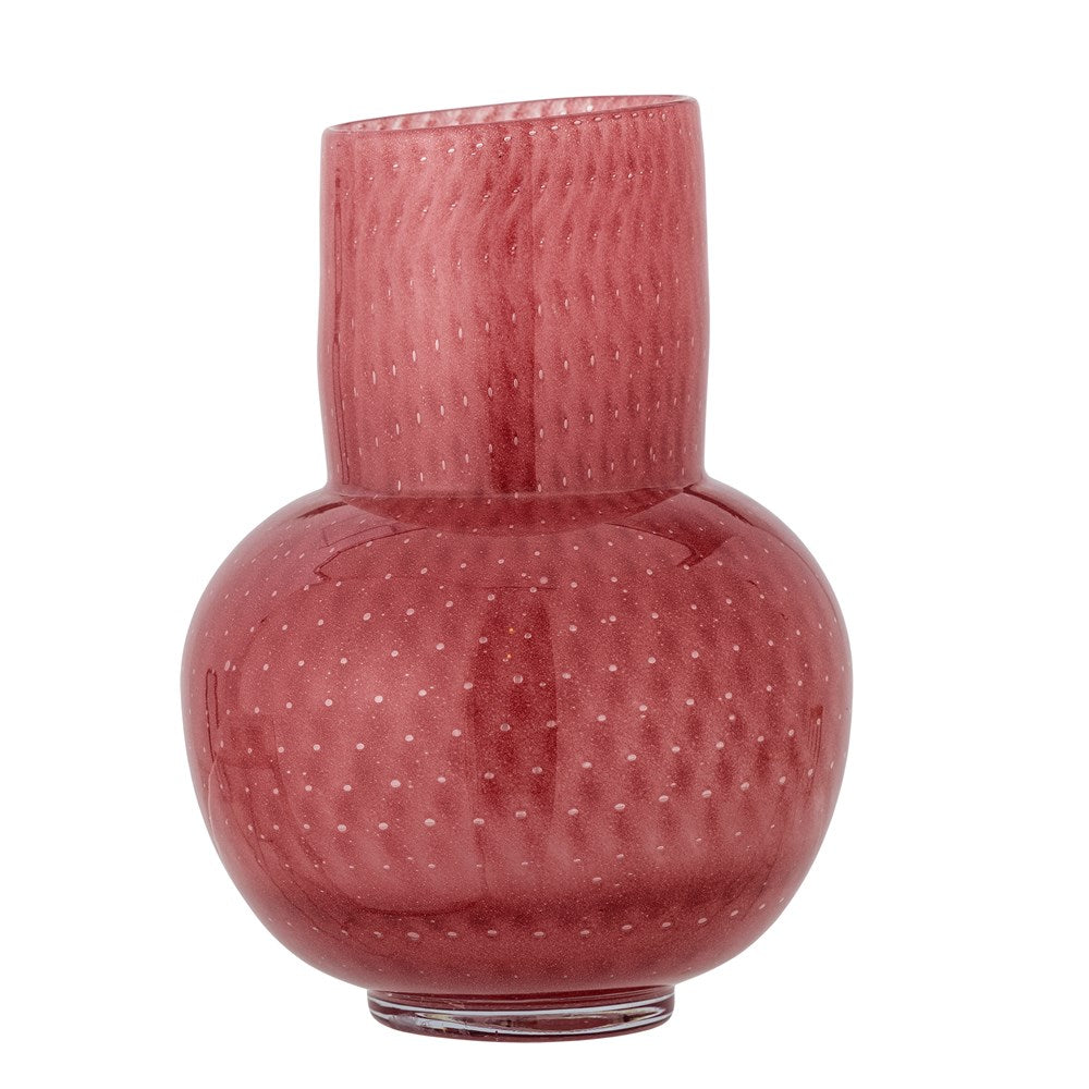 Roscoe Vase, Rose, Glass