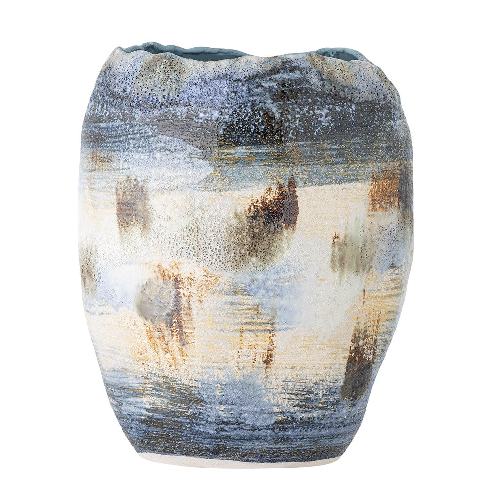 Nienna Vase, Blue, Stoneware
