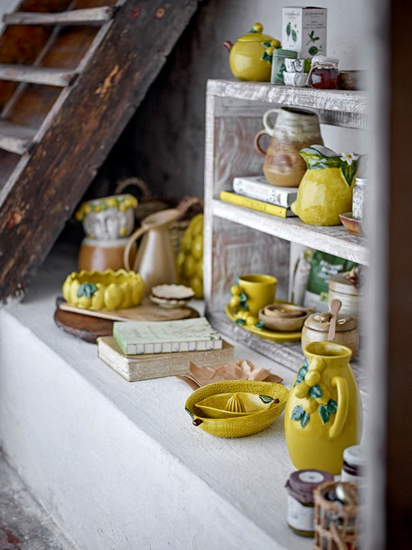 BLOOMINGVILLE-Limone Lemon Juicer, Yellow, Stoneware - Frenchbazaar