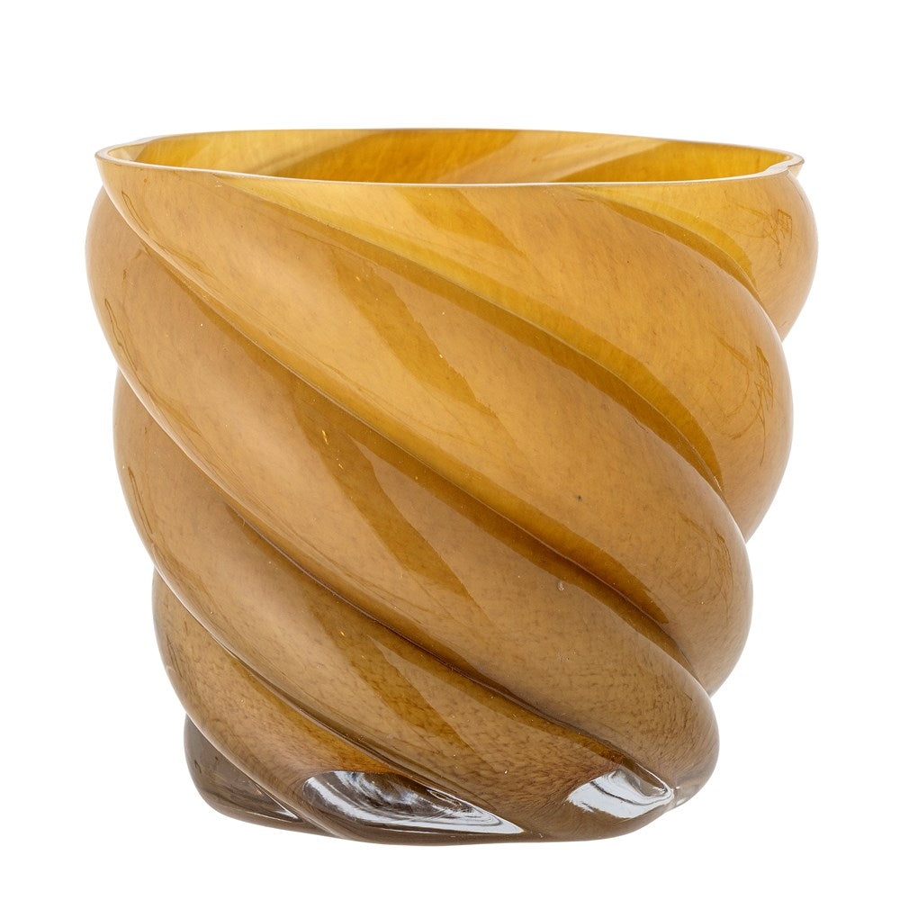 Callo Flowerpot, Yellow, Glass