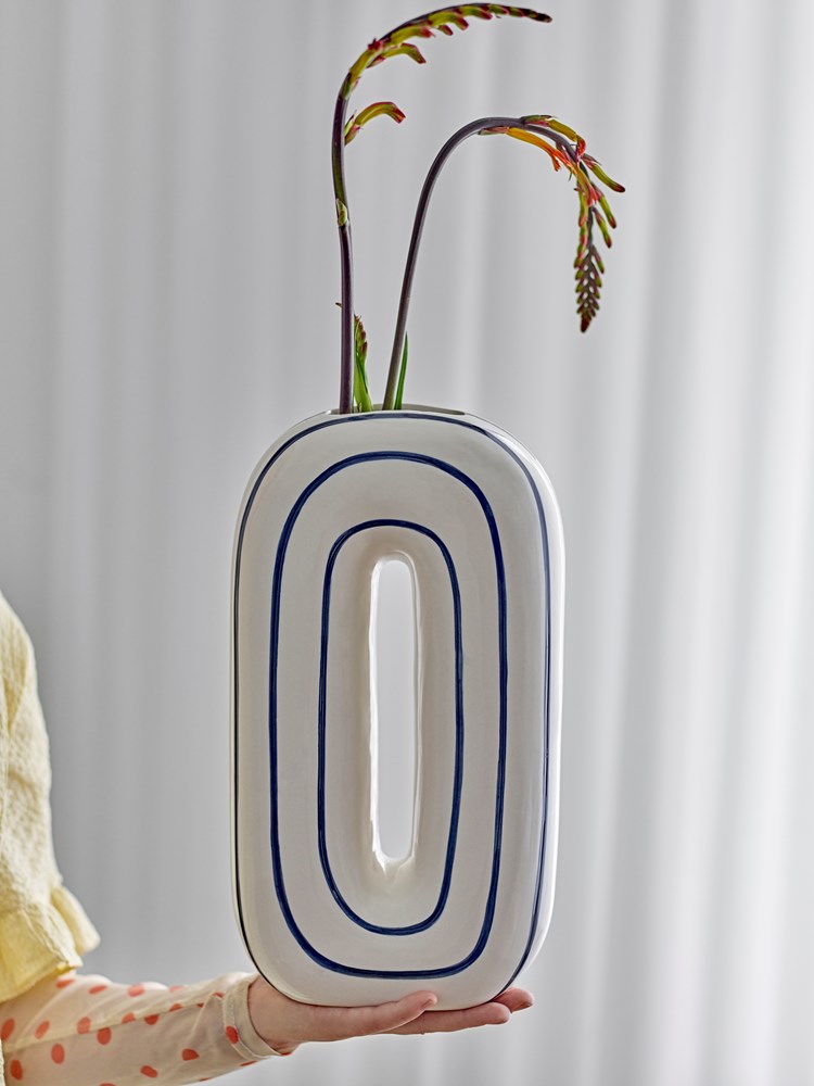 Mae Vase, Blue, Ceramic
