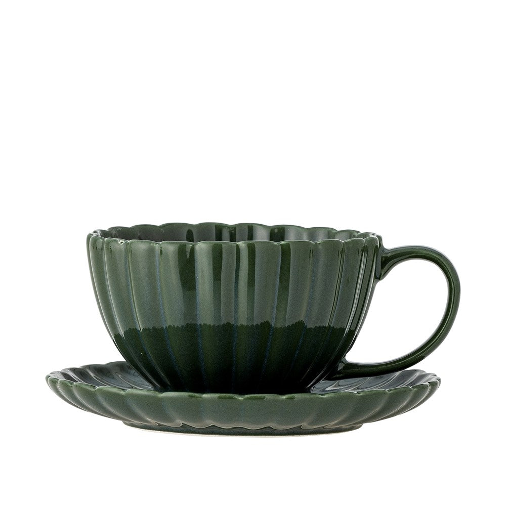 BLOOMINGVILLE-Latina Cup w/Saucer Dark Green