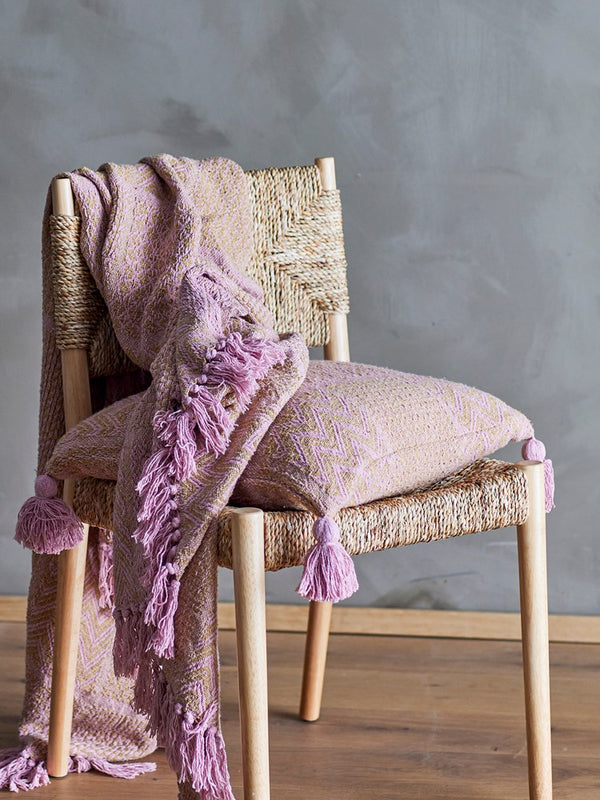 Rodion Throw, Rose, Recycled Cotton - Frenchbazaar