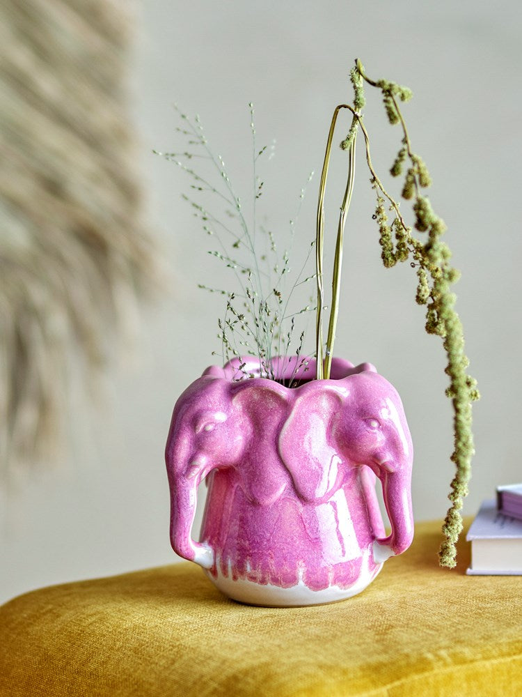 Bloomingville-Pontus Vase, Pink, Stoneware