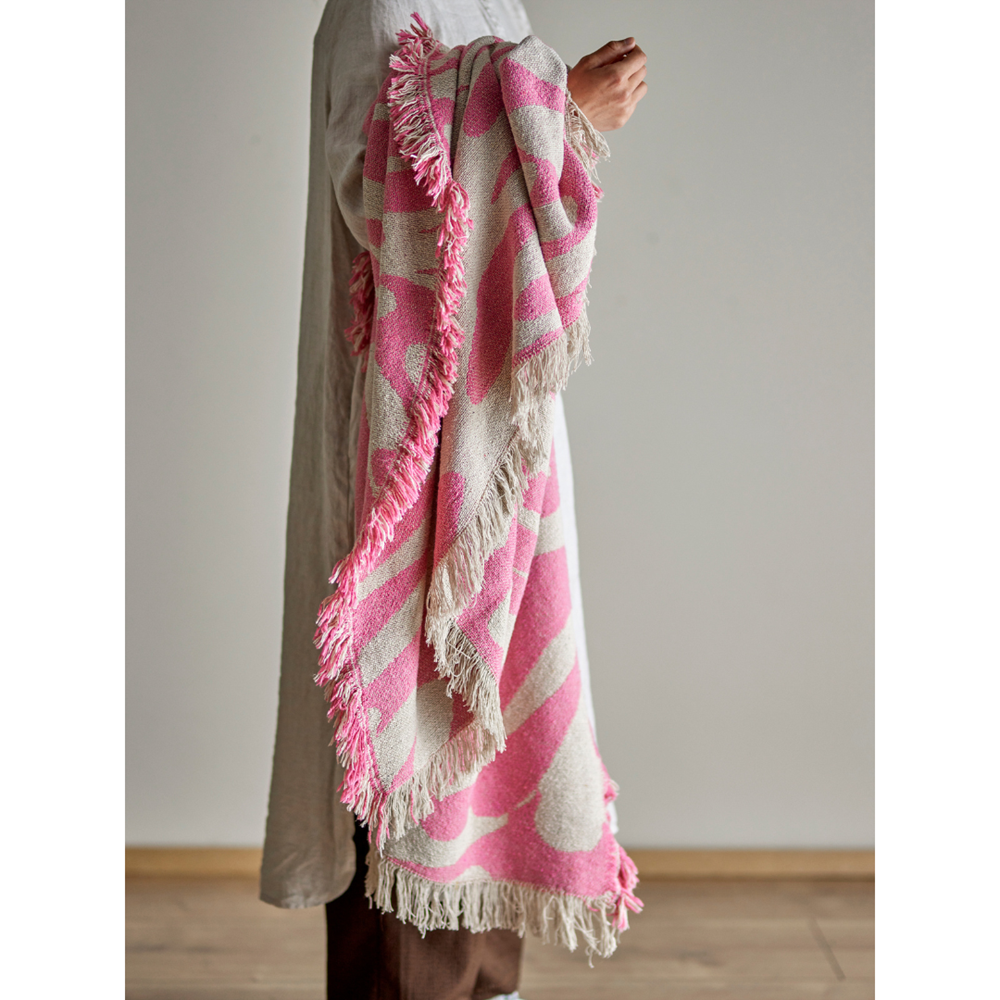 Alk Throw, Rose, Recycled Cotton