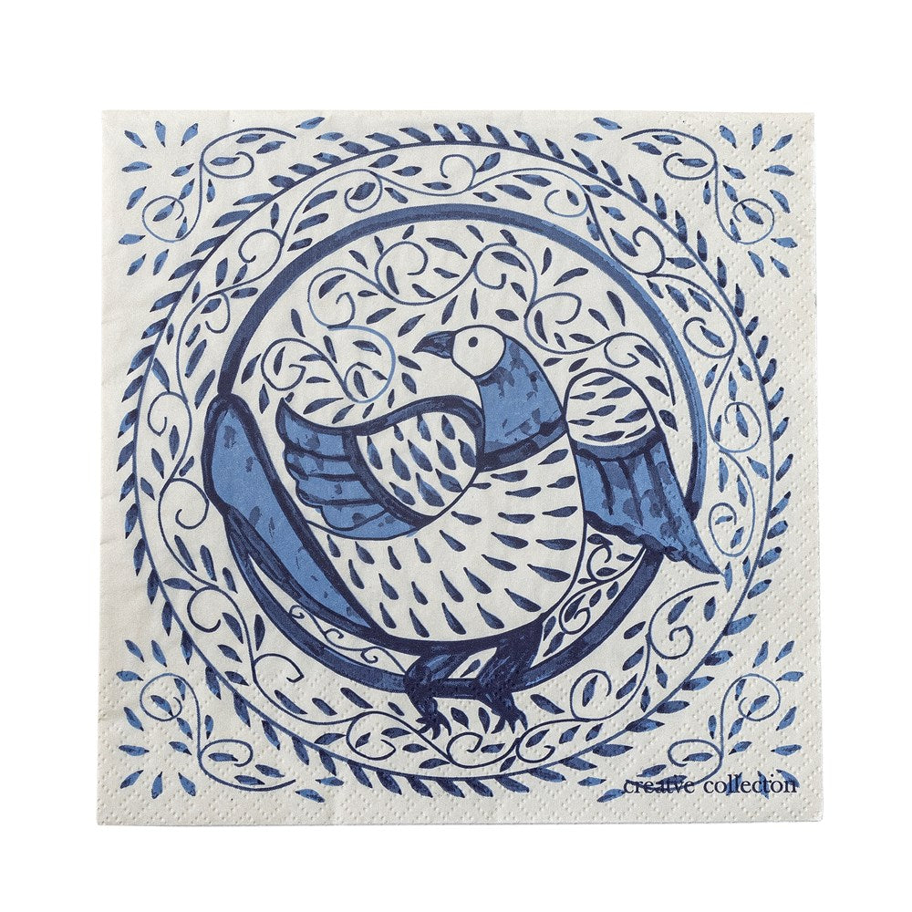 BLOOMINGVILLE-Karlie Napkin, Blue, FSCÃ‚Â® Mix, Paper