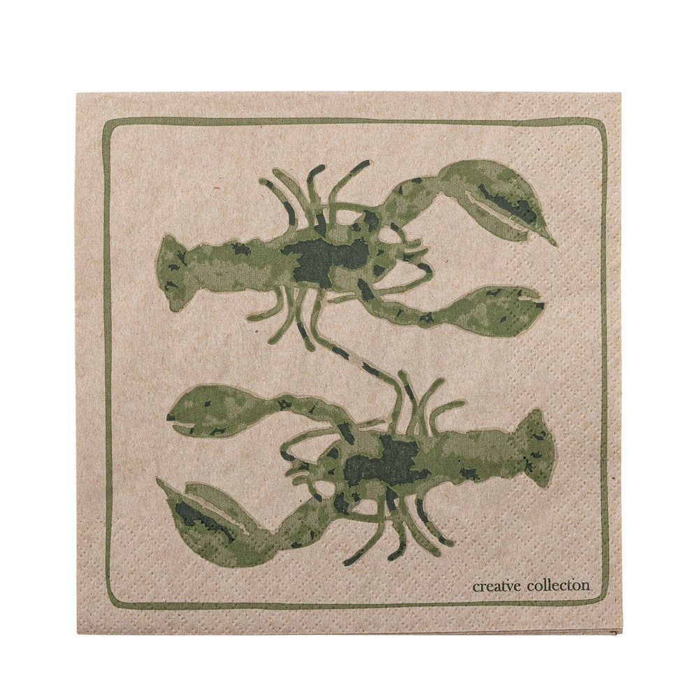 BLOOMINGVILLE-Hadden Napkin, Green, FSC Recycled, Paper