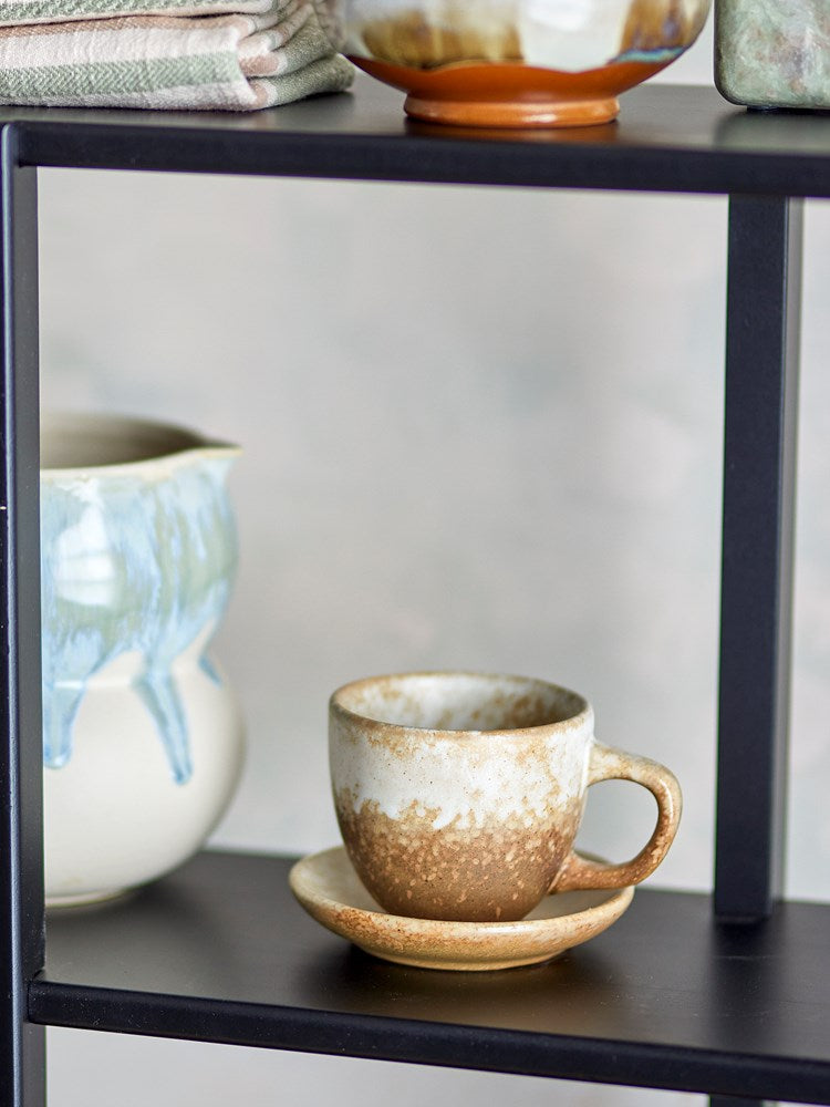 BLOOMINGVILLE-Brenta Cup w/Saucer -Nature - Set of 4