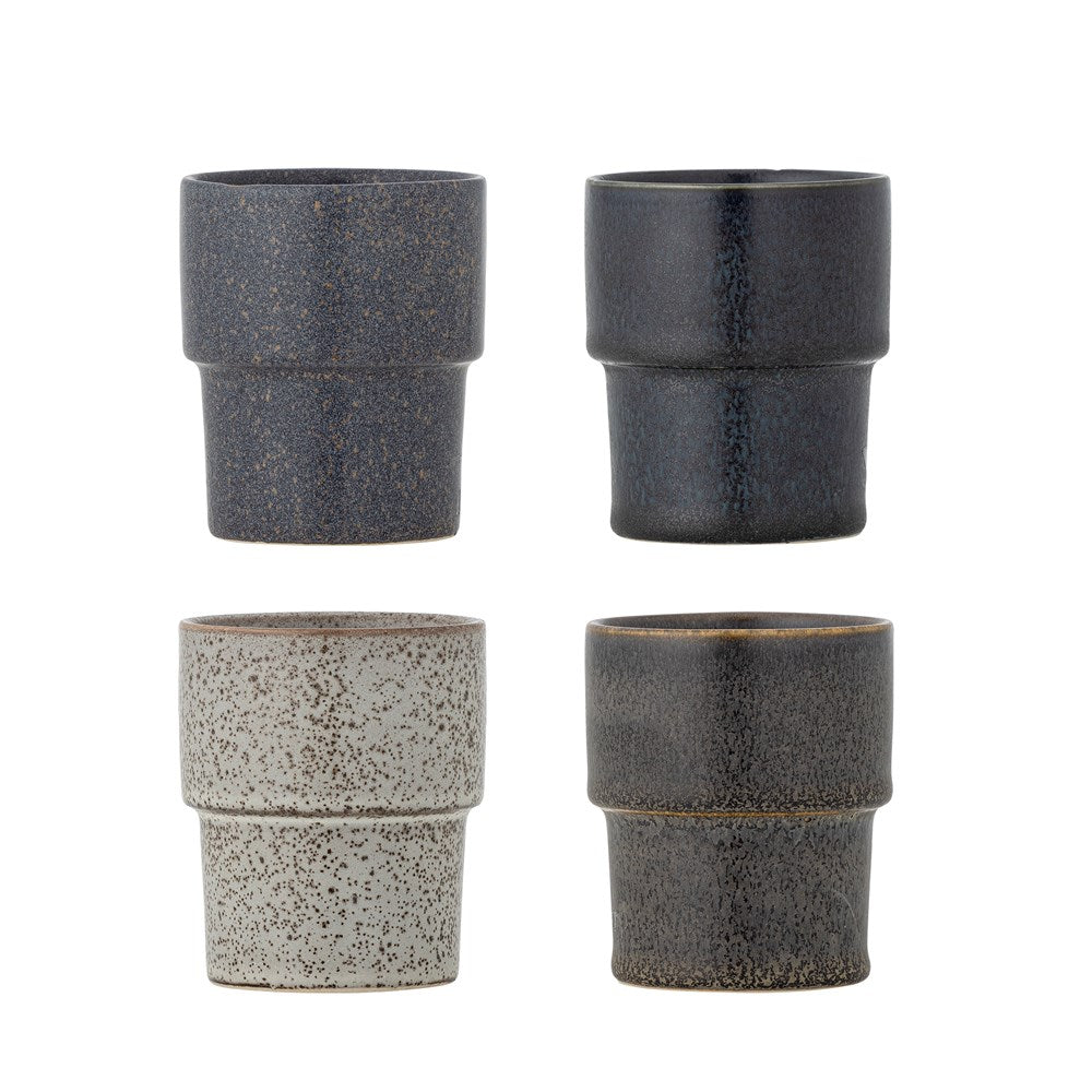 BLOOMINGVILLE-Ewan Cup Brown - Set 4 assorted