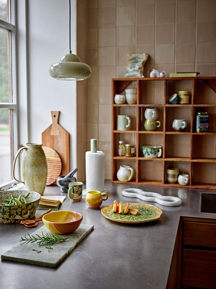 BLOOMINGVILLE-Hezha Bowl, Green, Stoneware