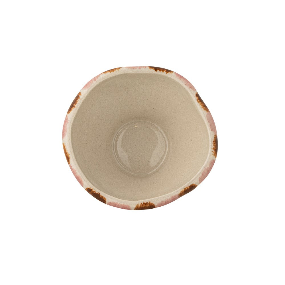 BLOOMINGVILLE-Nini Bowl Rose & Brown Stripes
