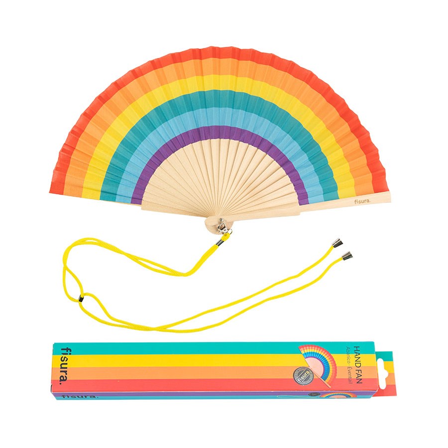 Hand Fan w/Gift Box "Rainbow"