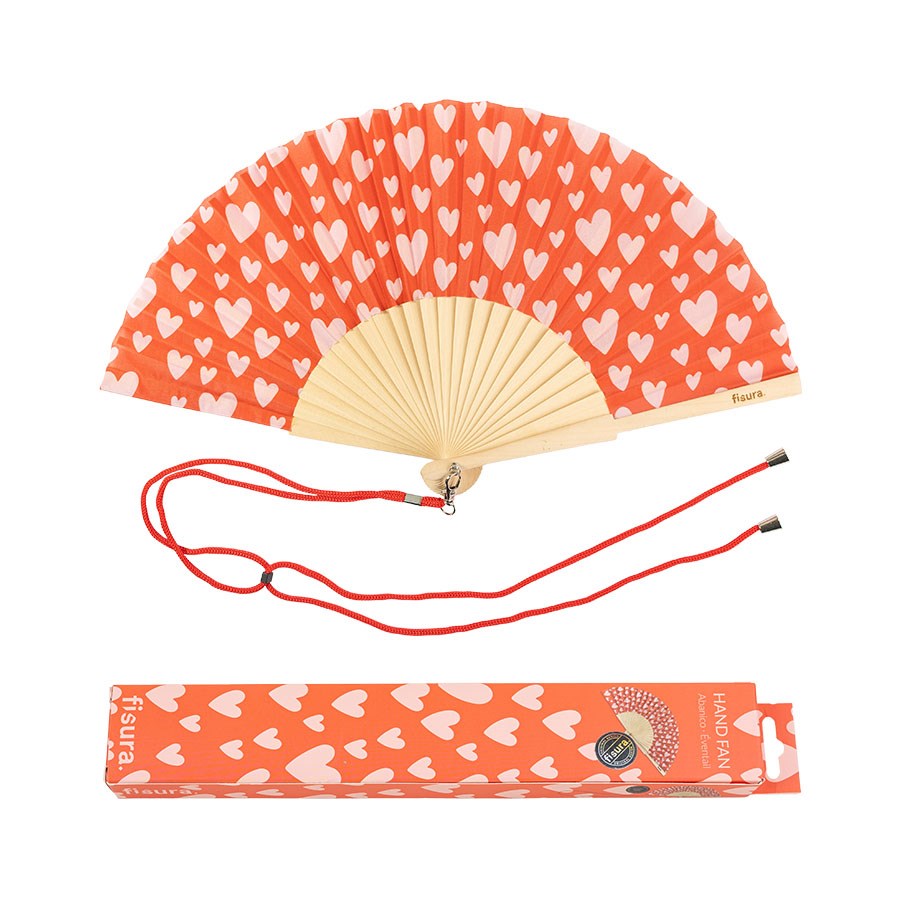 Hand Fan w/Gift Box "Heart"