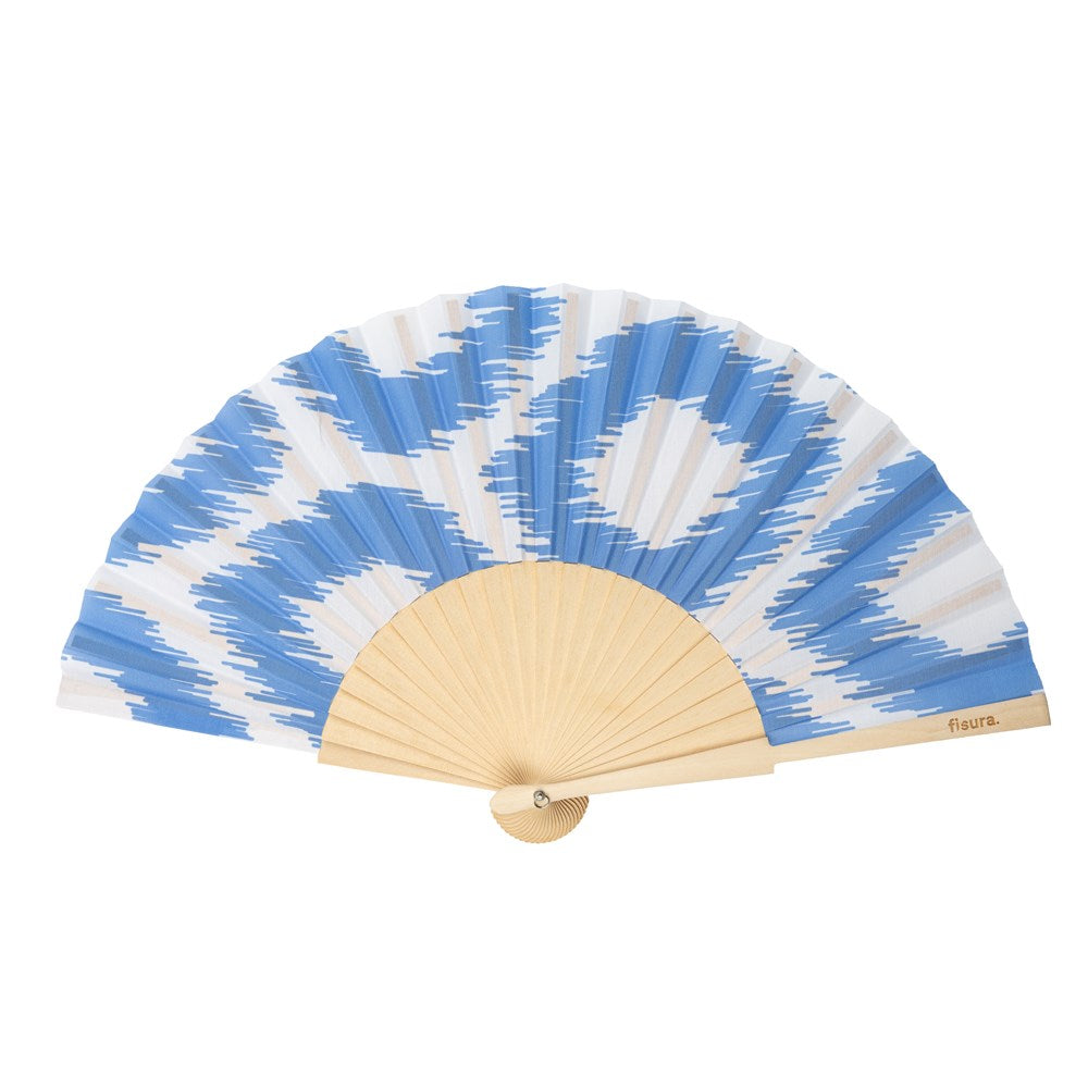Hand Fan w/Gift Box "Blue Prints"
