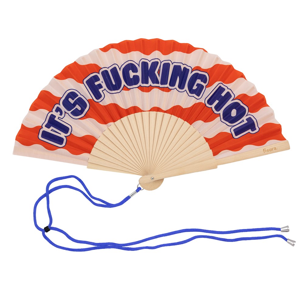 Hand Fan "Fucking Hot" Waves