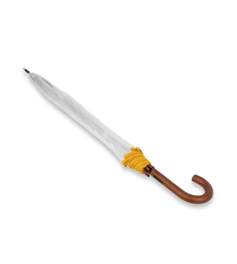 ANATOLE - ROMAIN Dome Umbrella - Clear with Yellow Piping