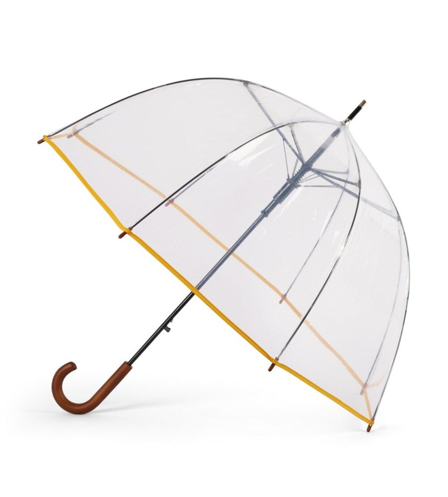 ANATOLE - ROMAIN Dome Umbrella - Clear with Yellow Piping