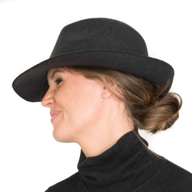 TRAVAUX EN COURS Felt Fedora Hat - Anthracite