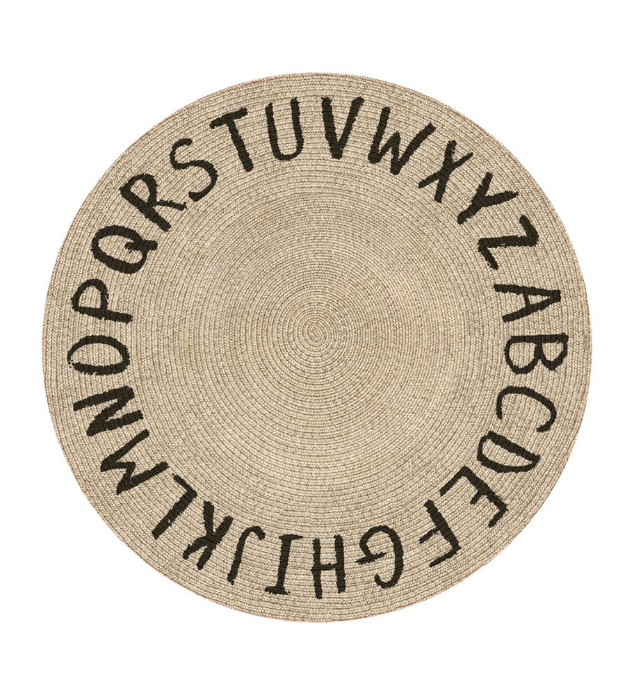 BEIJA FLOR- KIDS NATURAL Round Vinyl Rug