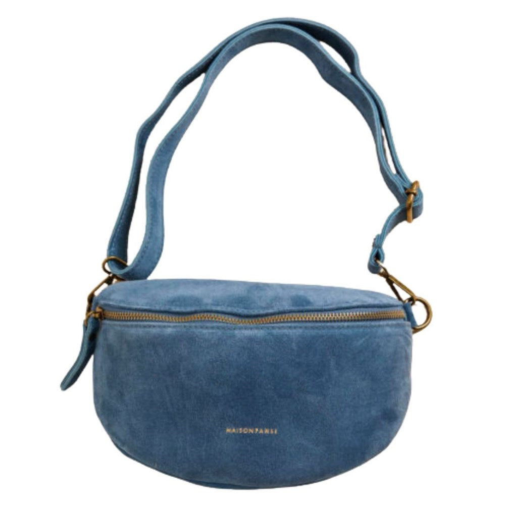 MAISON FANLI - Bum Bag SUEDE BLUE JEAN