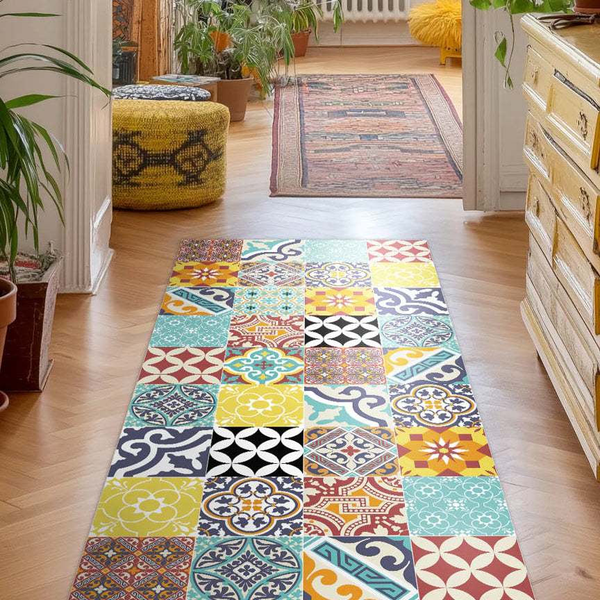 Eclectic Colourful Vinyl Rug