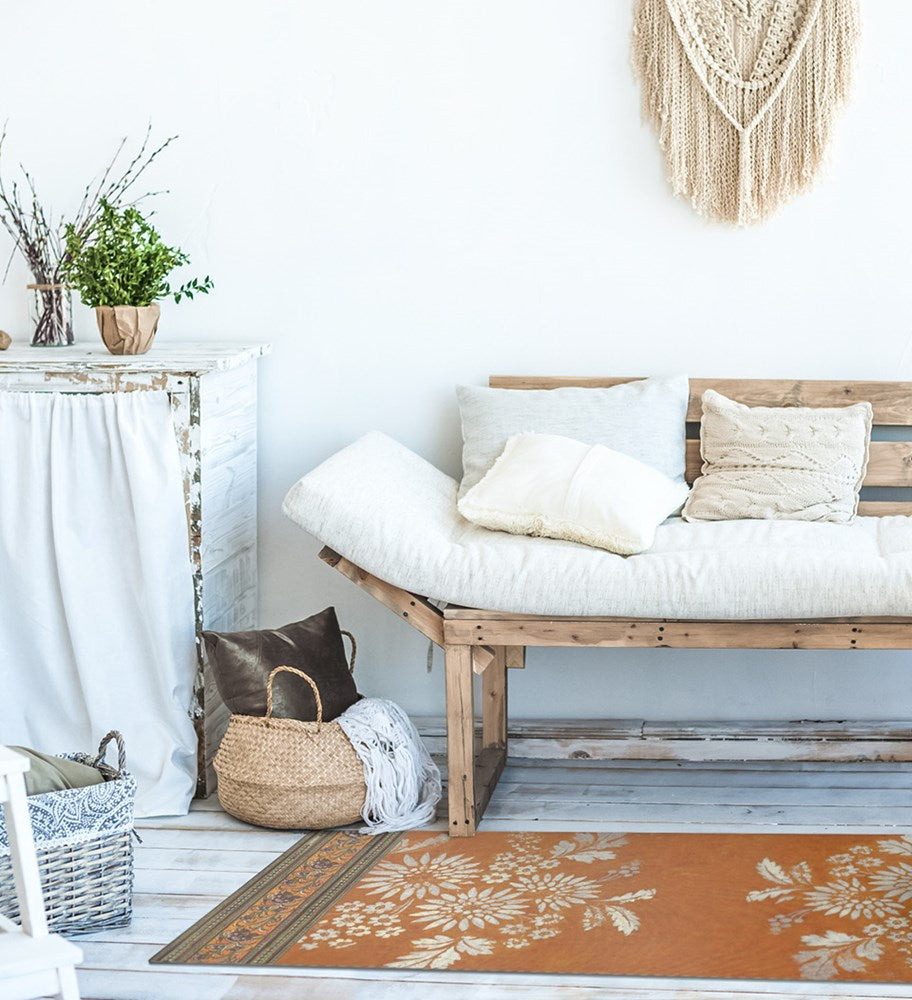 BEIJA FLOR- Bohemian Garden Hazel Vinyl Rug