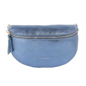 MAISON FANLI - Bum Bag METALLIC BLUE JEANS