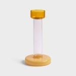 KLEVERING-Bole candle holder M amber / yellow